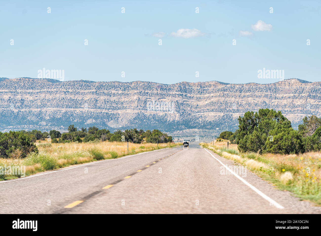 Route de l'autoroute 12 Scenic Byway dans Grand Staircase Escalante National Monument en Utah avec vue sur mur du canyon Banque D'Images