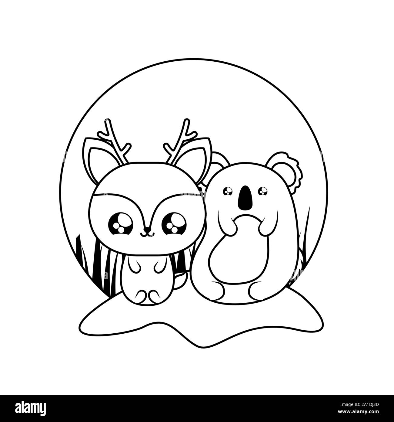 Renne Mignon Koala Avec Bebes Animaux Kawaii Vector Illustration Design Image Vectorielle Stock Alamy Renne Mignon Koala Avec Bebes Animaux Kawaii Vector Illustration Design Image Vectorielle Stock Alamy