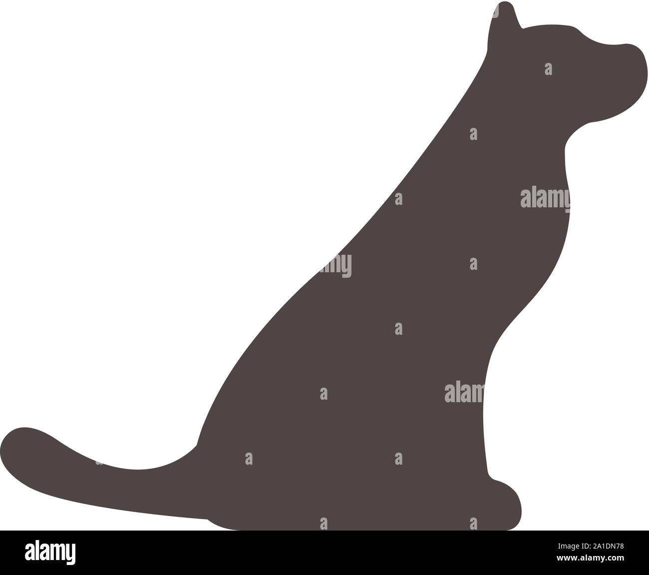 L'icône de chien. Concept pour les soins de médecine et de soins des animaux. Contours et le noir animal domestique. Animaux domestiques symbole, icône et d'un insigne. Vector illustration simple. Illustration de Vecteur