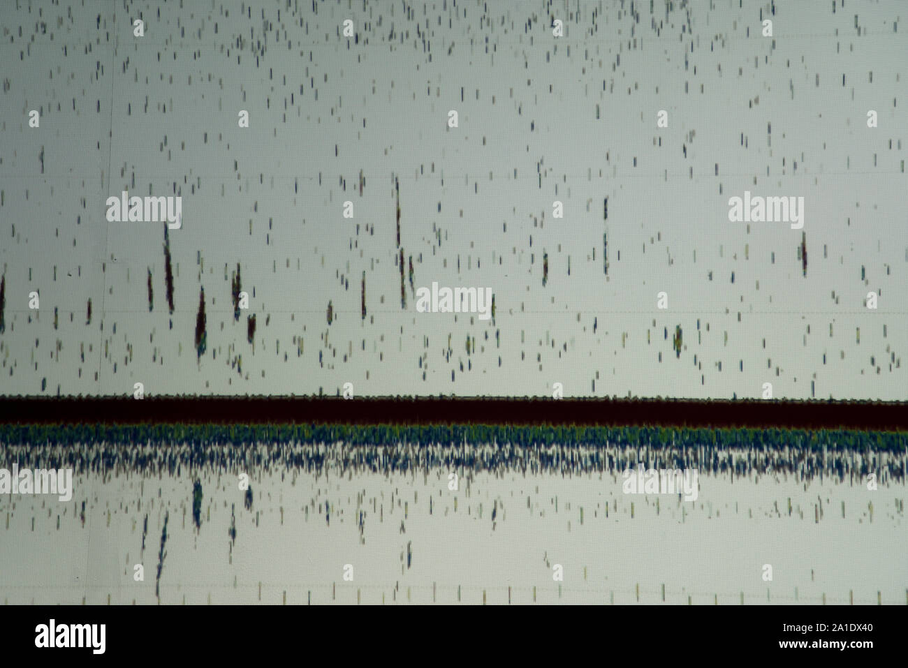 Mesurer la profondeur de l'eau, l'échosondeur, la technologie sonar Banque D'Images