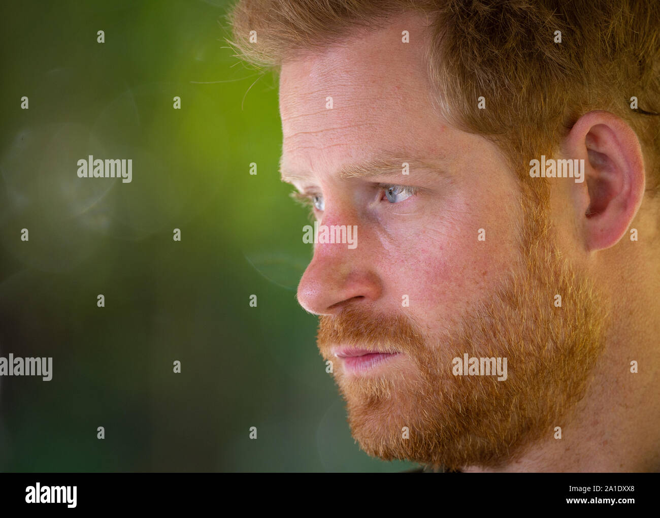 Le duc de Sussex au cours d'une visite pour voir le travail d'une Force de défense du Botswana de patrouille anti-braconnage, sur la rivière Chobe à Kasane, Botswana, au quatrième jour de la tournée royale de l'Afrique. Banque D'Images