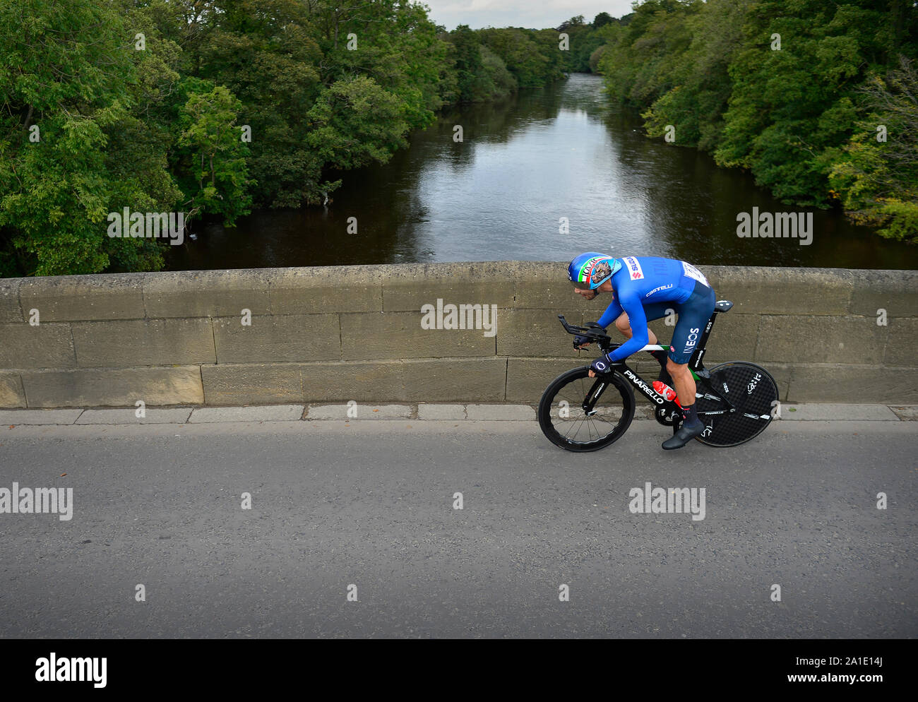 Championnats du monde de cyclisme sur route UCI Élite Mens montre Yorkshire Grande-bretagne Filippo Ganna Banque D'Images