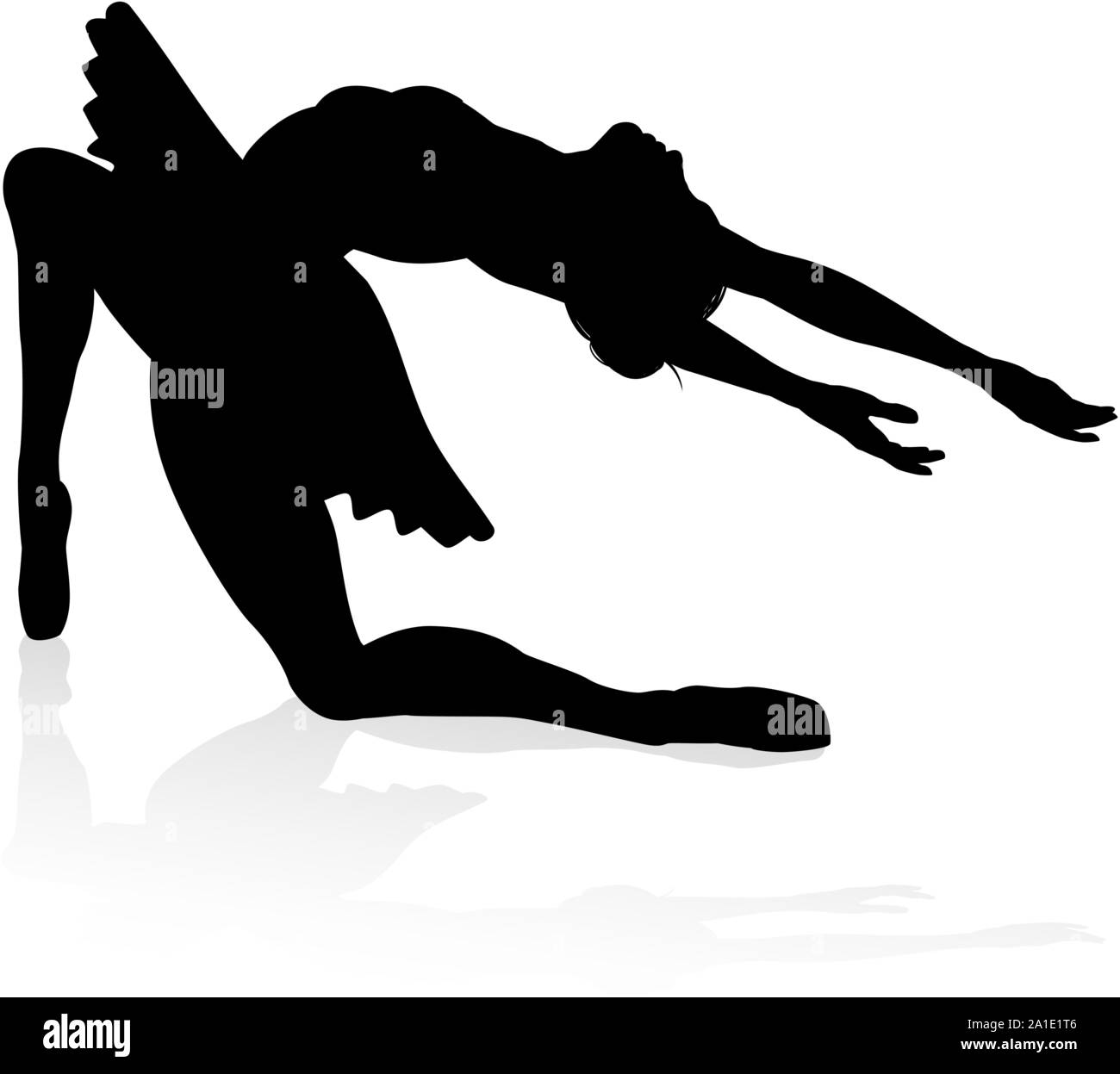 Danseuse de Ballet Ensemble Silhouette Illustration de Vecteur