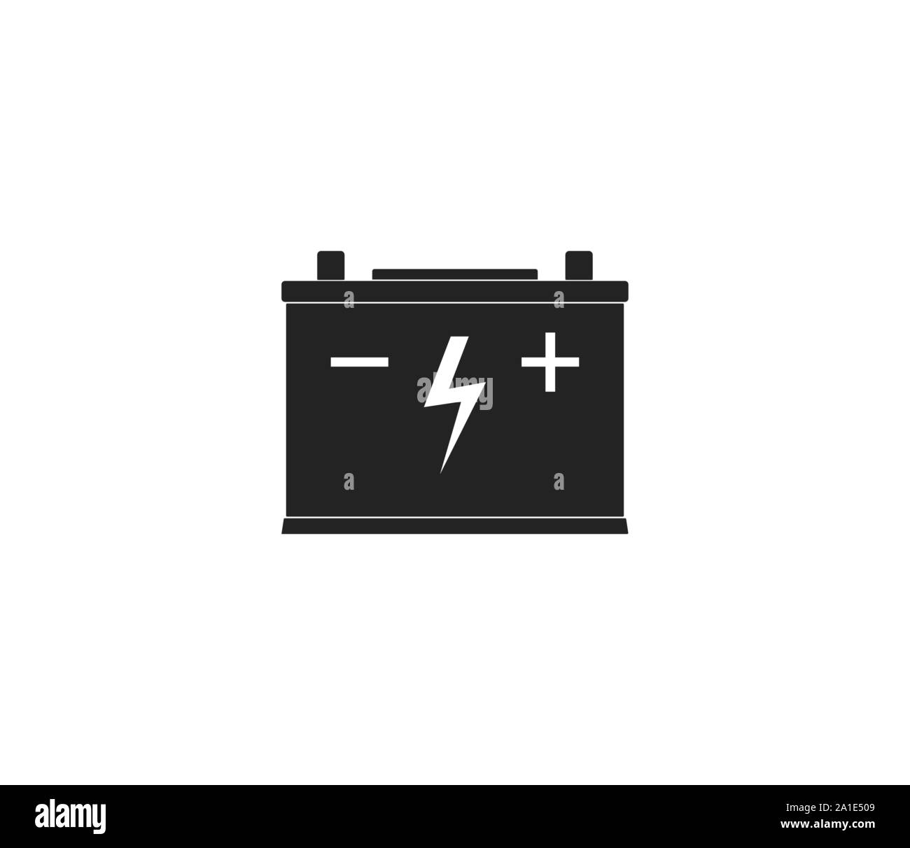L'icône de batterie de voiture. Illustration vectorielle, modèle plat. Illustration de Vecteur