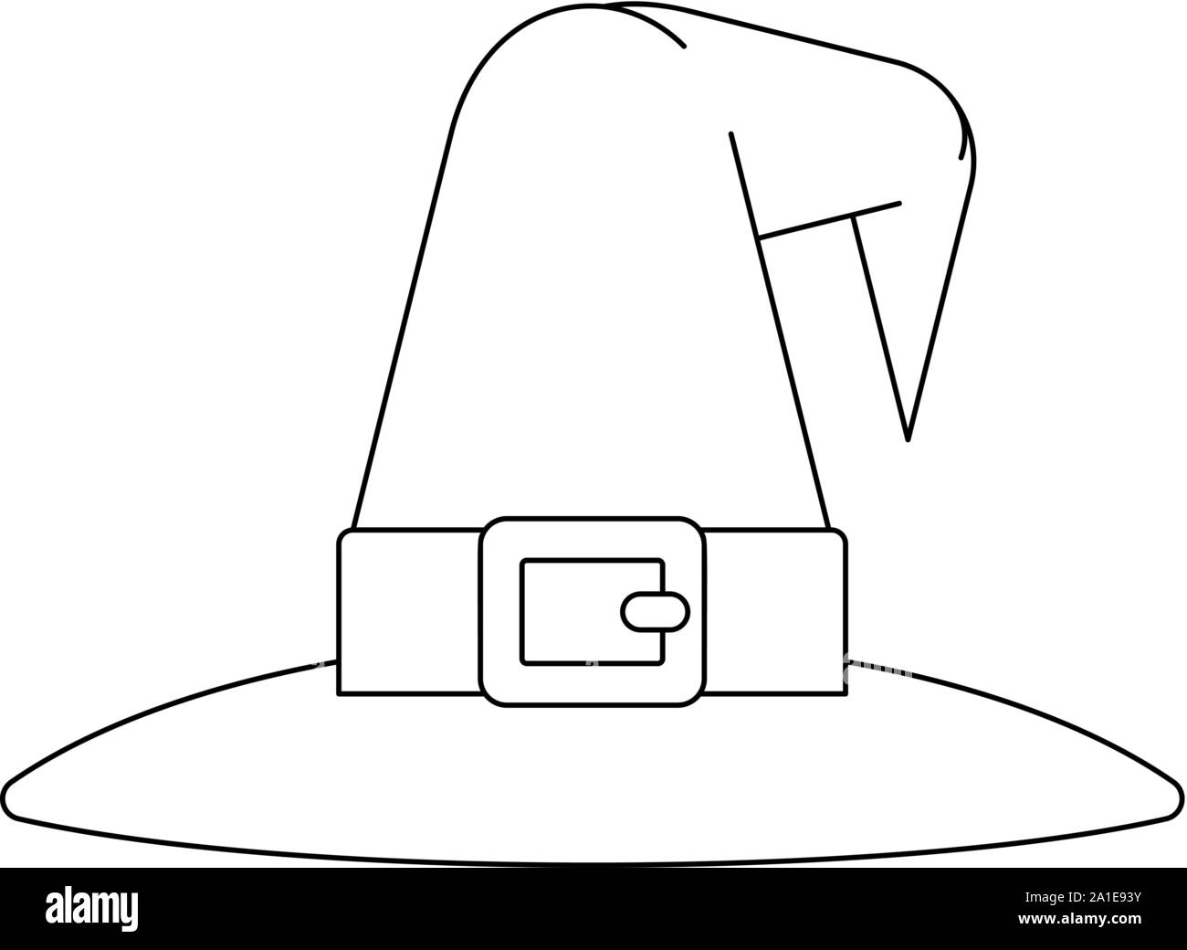 Chapeau de sorciere coloriage Banque d'images vectorielles - Alamy