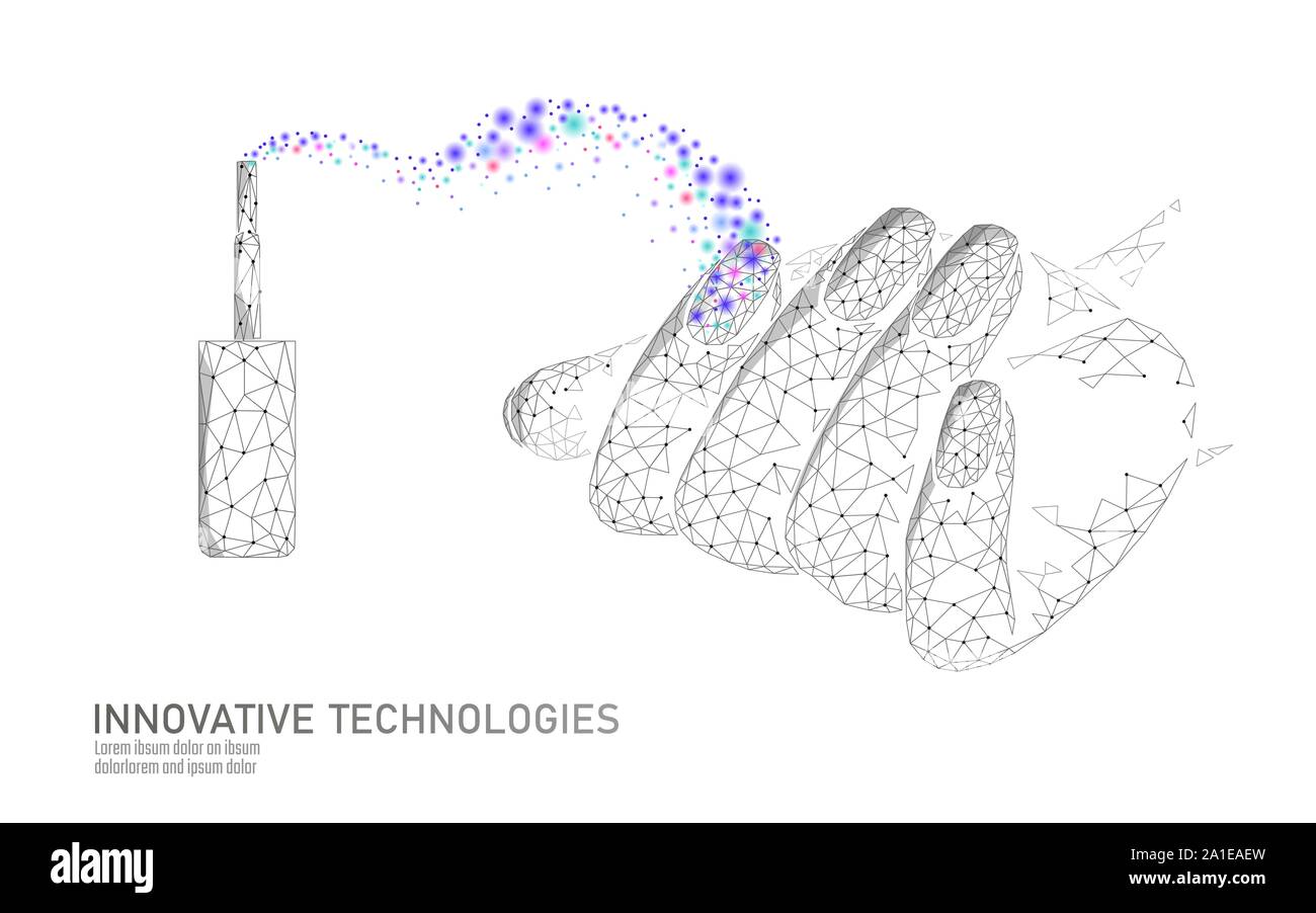 Technologie de soin moderne à vernis à ongles faible en poly. Salon de spa innovant, le bout des doigts du mani et la formule de renforcement. Protection des ongles cosmétiques pour femmes Illustration de Vecteur