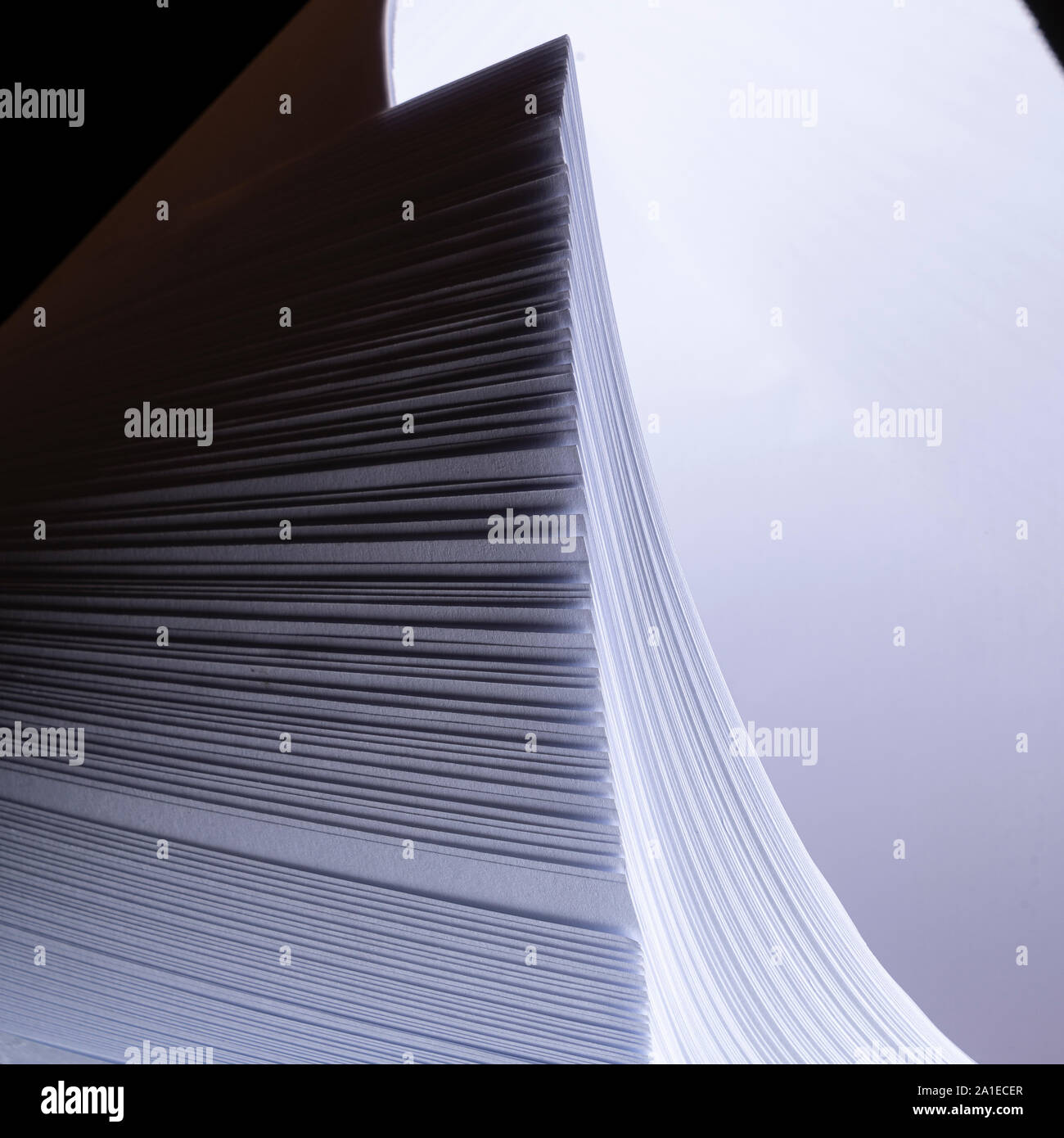 Quelques draps blancs sur fond noir Banque D'Images