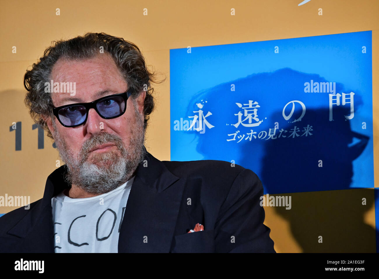 Tokyo, Japon. 26 Sep, 2019. Réalisateur Julian Schnabel assiste à la première mondiale au Japon pour le film 'à l'éternité's Gate" à Tokyo, Japon le Jeudi, Septembre 26, 2019. Photo par Keizo Mori/UPI UPI : Crédit/Alamy Live News Banque D'Images