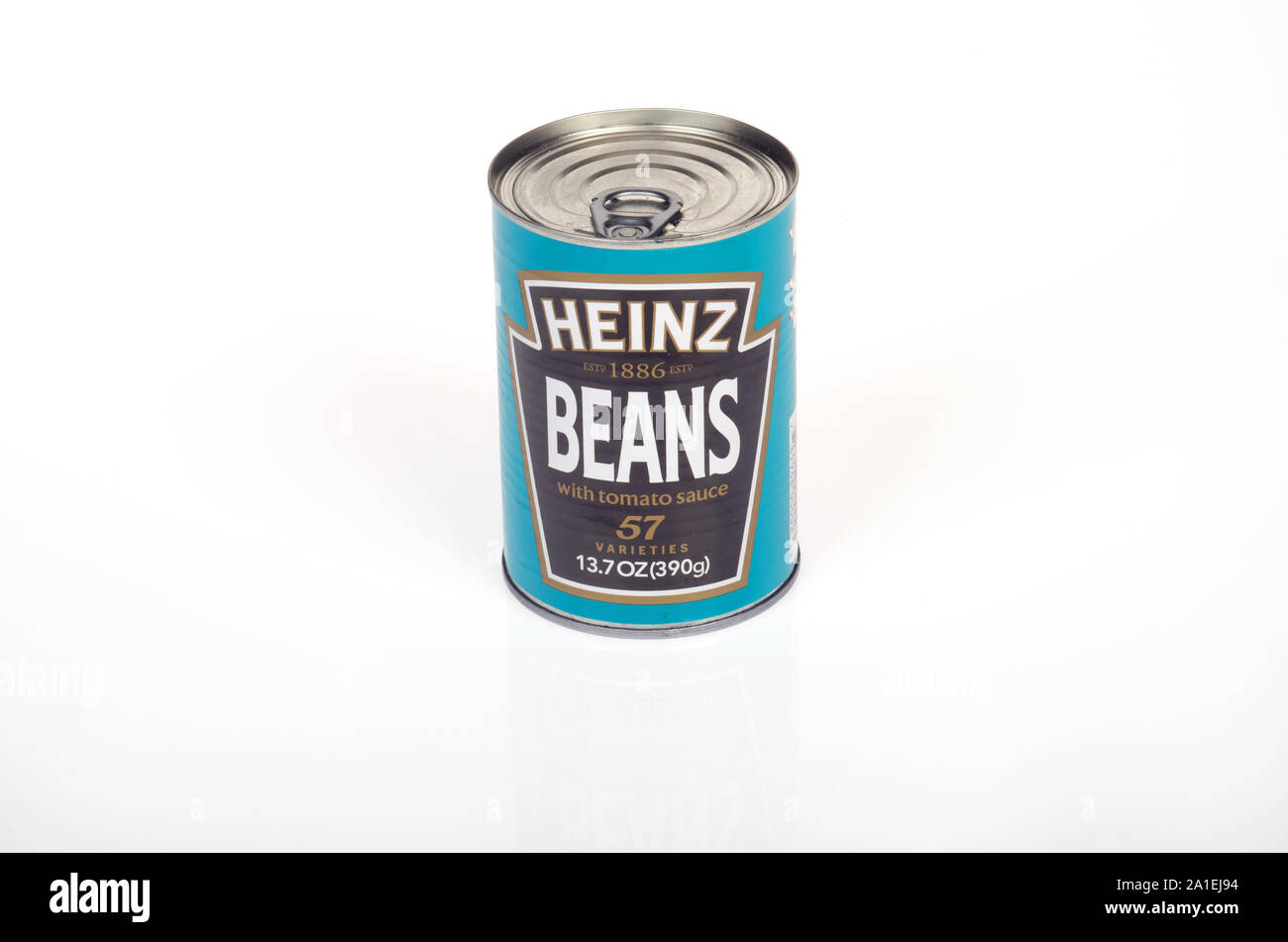 Peut de haricots en sauce tomate Heinz Banque D'Images
