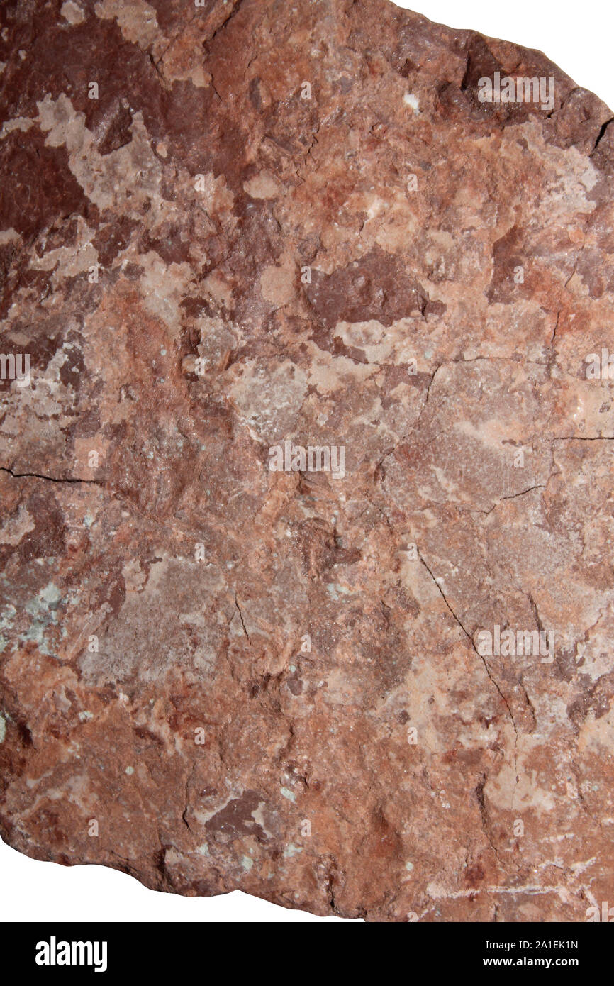 L'anhydrite, feuilleté Sandwith Mine, Whitehaven, Cumbria Banque D'Images