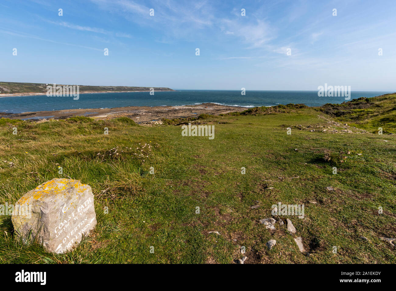 Port Eynon, Gower, AONB, Swansea, Pays de Galles, la péninsule de Gower, Banque D'Images