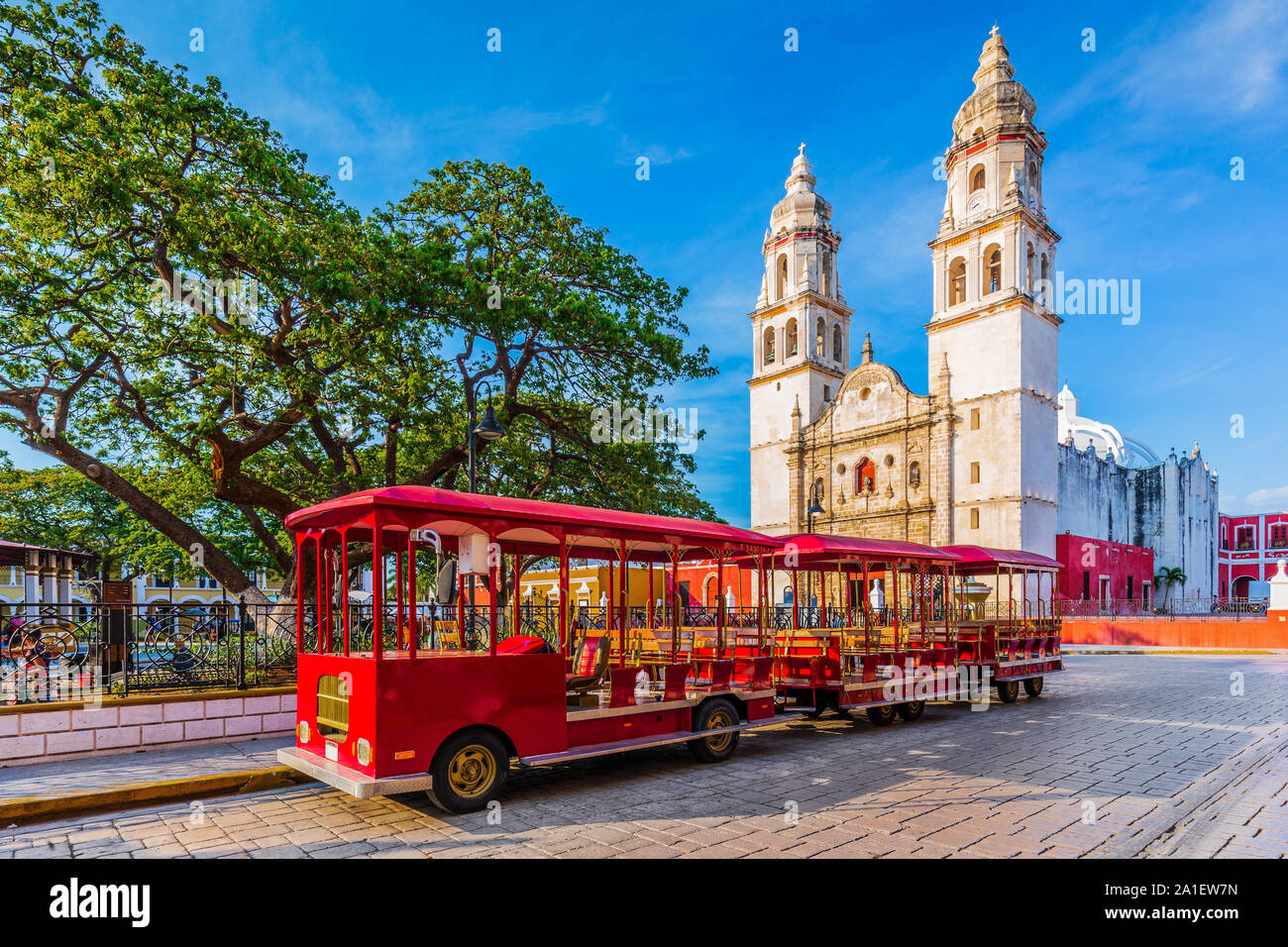 Campeche, Mexique. Place de l'indépendance dans la vieille ville de San Francisco de Campeche. Banque D'Images