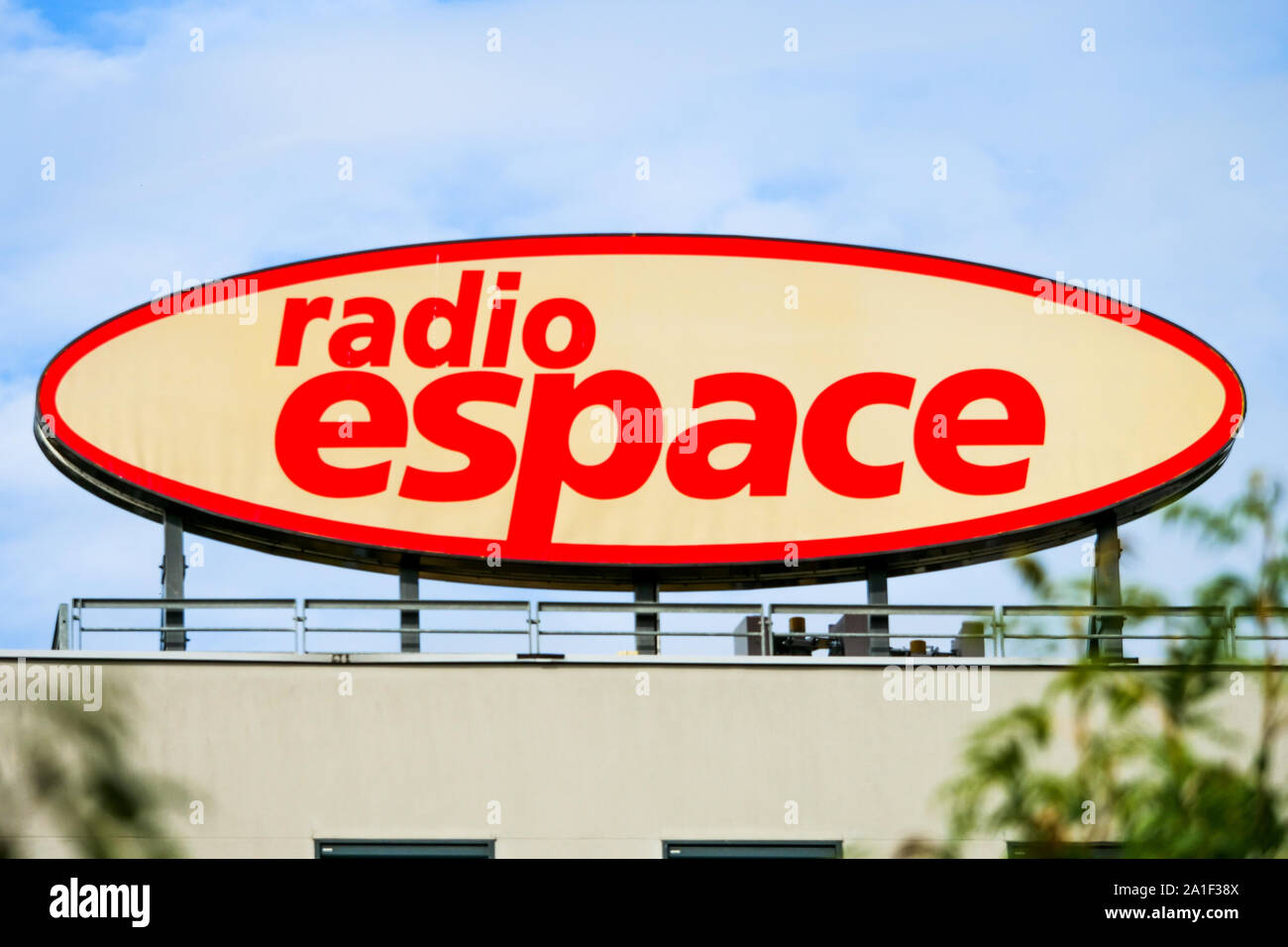 Espace Radio, station de radio locale de Lyon, signe, confluence, Lyon,  France Photo Stock - Alamy