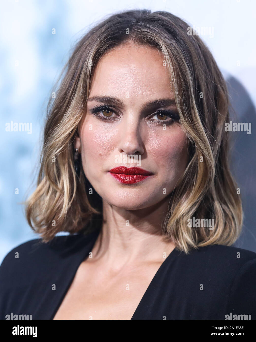 LOS ANGELES, CALIFORNIE, USA - 25 SEPTEMBRE : L'actrice Natalie Portman arrive à la Los Angeles Premiere de Fox Searchlight Pictures' 'Lucy In The Sky' tenue à l'Darryl Zanuck Theatre at Fox Studios le 25 septembre 2019 à Los Angeles, Californie, États-Unis. (Photo par Xavier Collin/Image Press Office) Banque D'Images