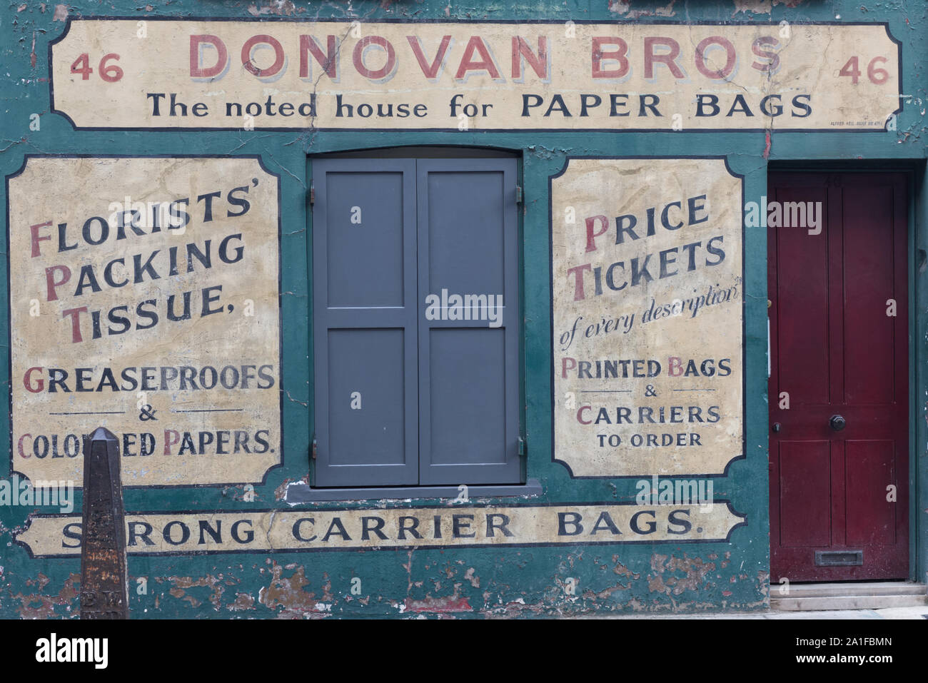 Donovan bros, noté house pour les sacs en papier, façade Banque D'Images