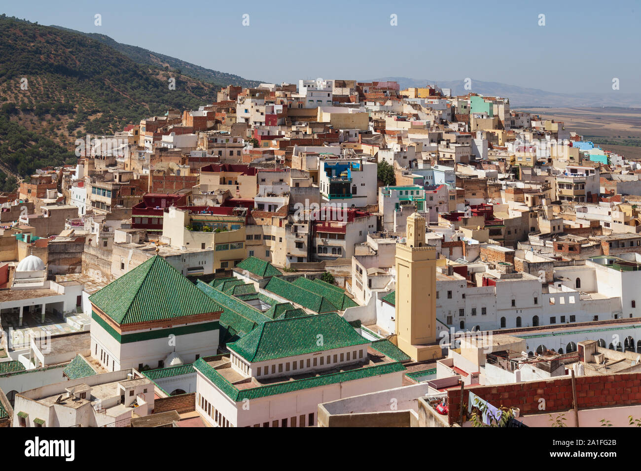 Moulay Idriss Zerhoun Ville du Maroc, Sacré cœur de Maroc Banque D'Images