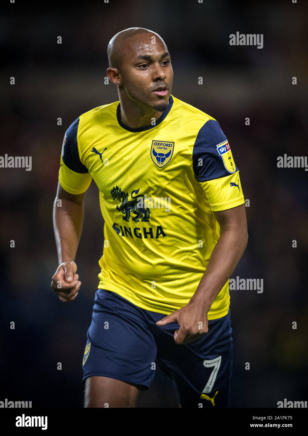 Oxford, UK. 25 Septembre, 2019. Rob Hall d'Oxford United au cours de la cire en Cup match entre Oxford United et West Ham United à l'Kassam Stadium, Oxford, Angleterre le 25 septembre 2019. Photo par Andy Rowland. Credit : premier Media Images/Alamy Live News Banque D'Images