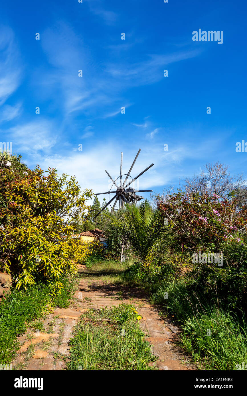 Moulin, Garafía, La Palma, Canary Islands, Espagne, Europe. Banque D'Images