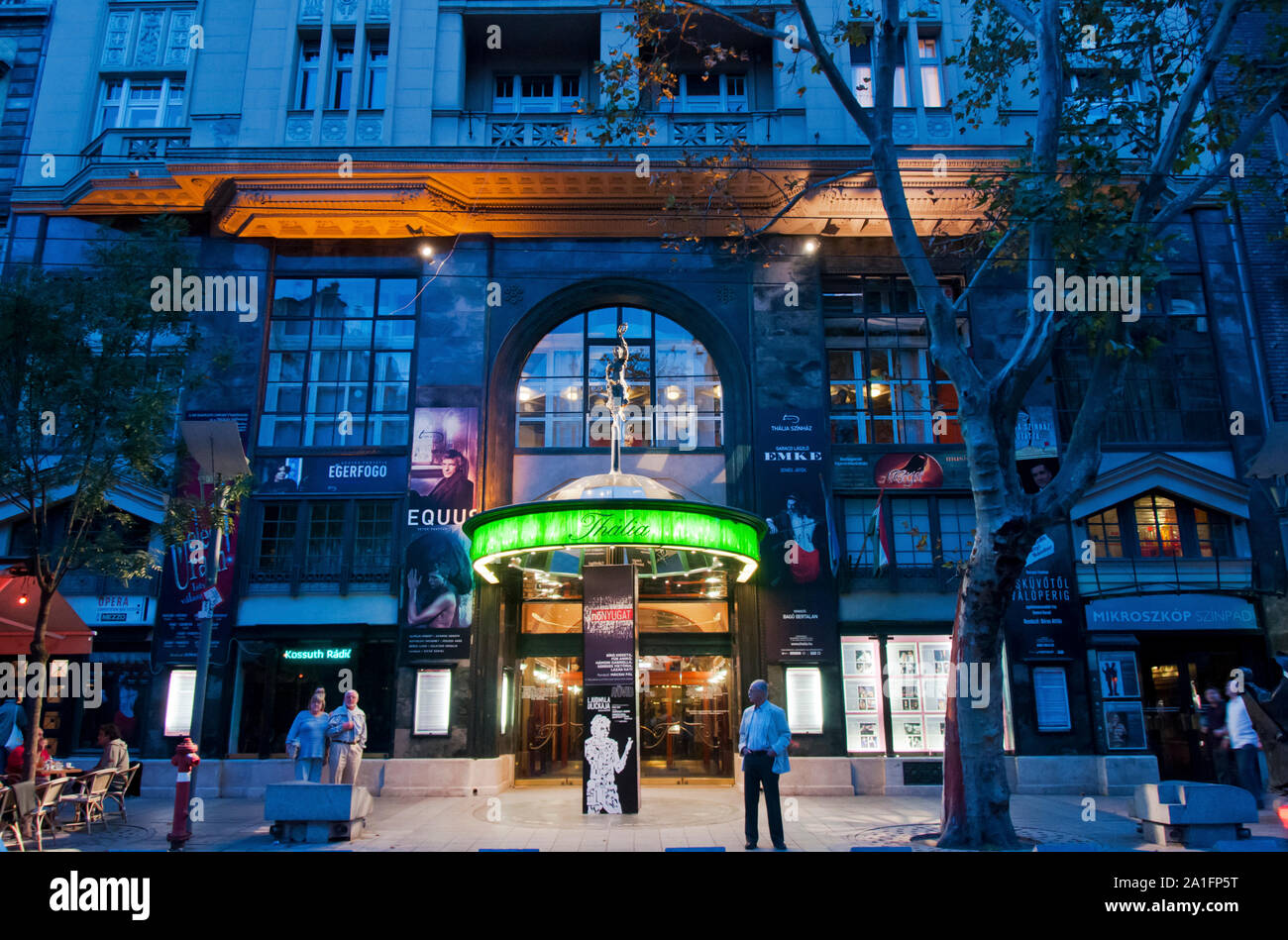 Thalia Operetta Theatre à Nagymezo street. Budapest, Hongrie Banque D'Images