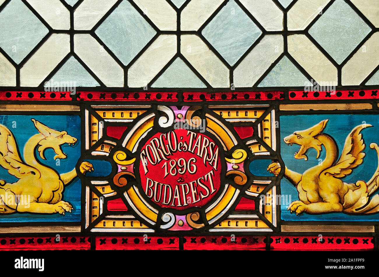 Glassworks Musée Ethnographique ( Neprajzi Muzeum ) de Budapest. Hongrie Banque D'Images