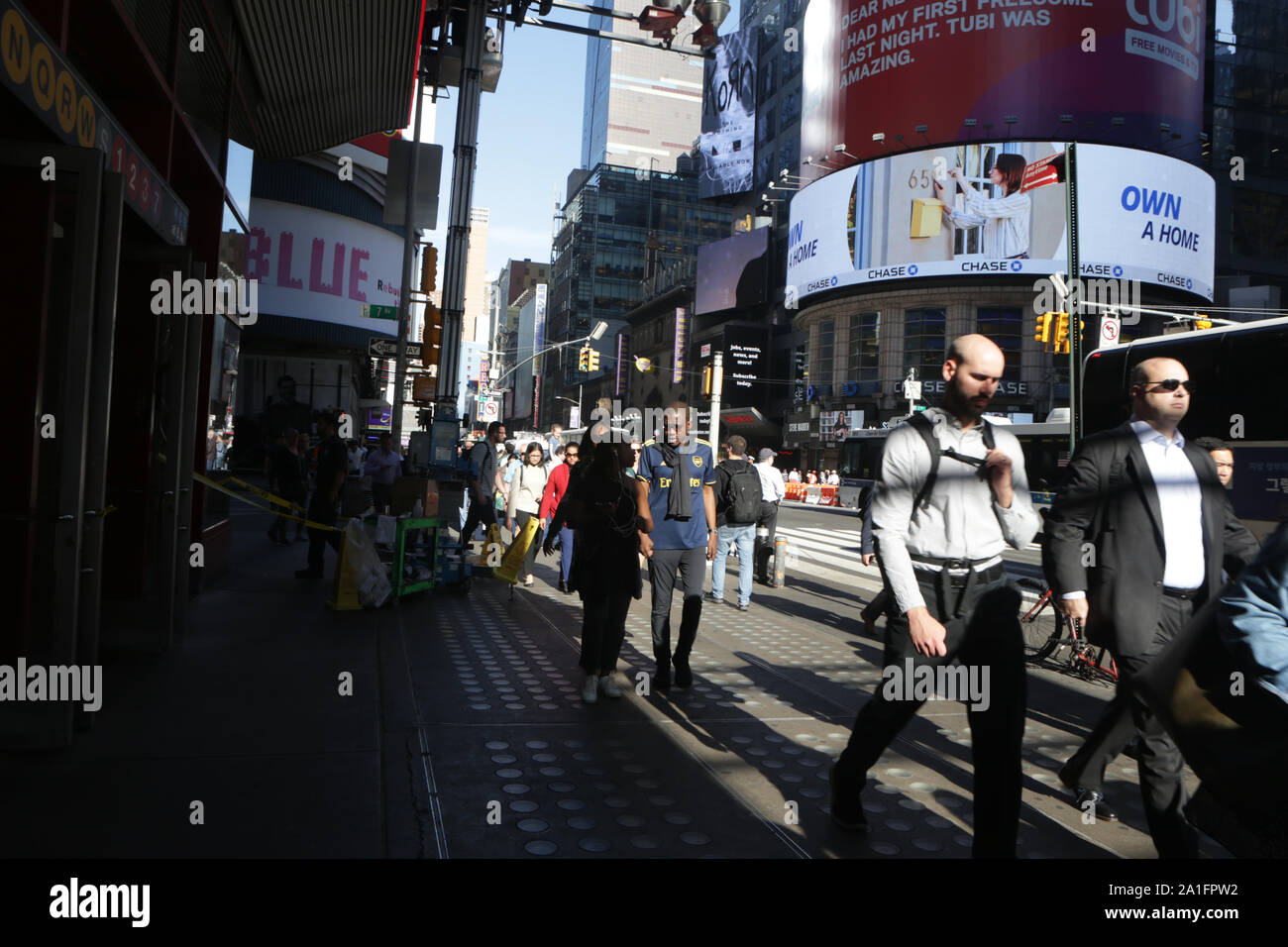 New York, New York, USA. 26 Sep, 2019. Les New-yorkais lors de la 74e session de l'Assemblée générale des Nations Unies le 26 septembre 2019 à New York. Credit : Mpi43/media/Alamy Punch Live News Banque D'Images