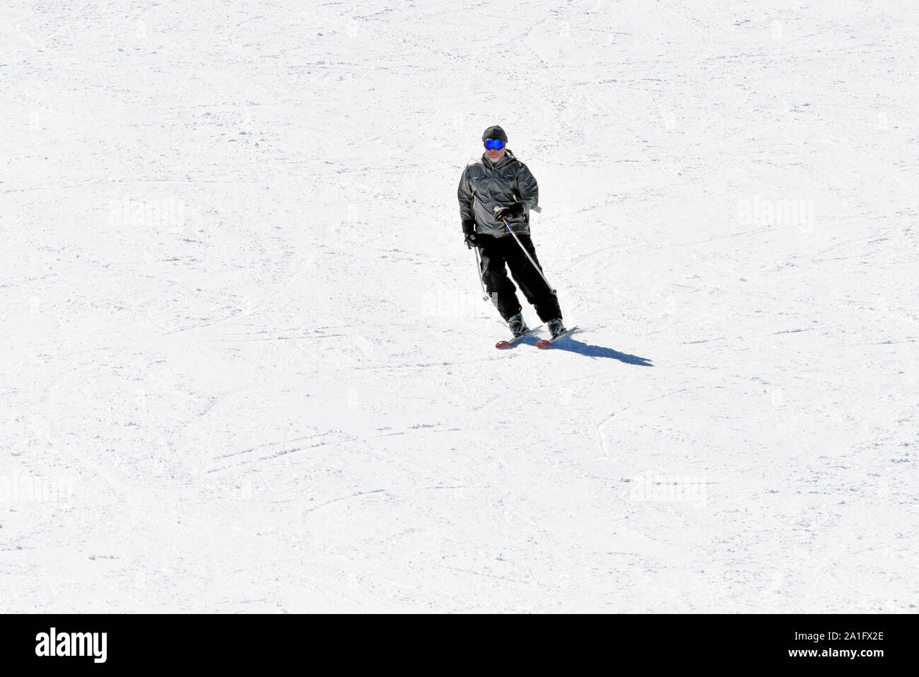 Ski au centre de ski du volcan Osorno, Chili Banque D'Images