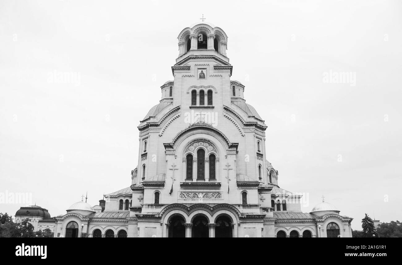 La cathédrale Alexandre Nevski, une cathédrale orthodoxe de Bulgarie à Sofia, capitale de la Bulgarie. Est l'un des plus importants de la cathédrale orthodoxe de l'Est Banque D'Images