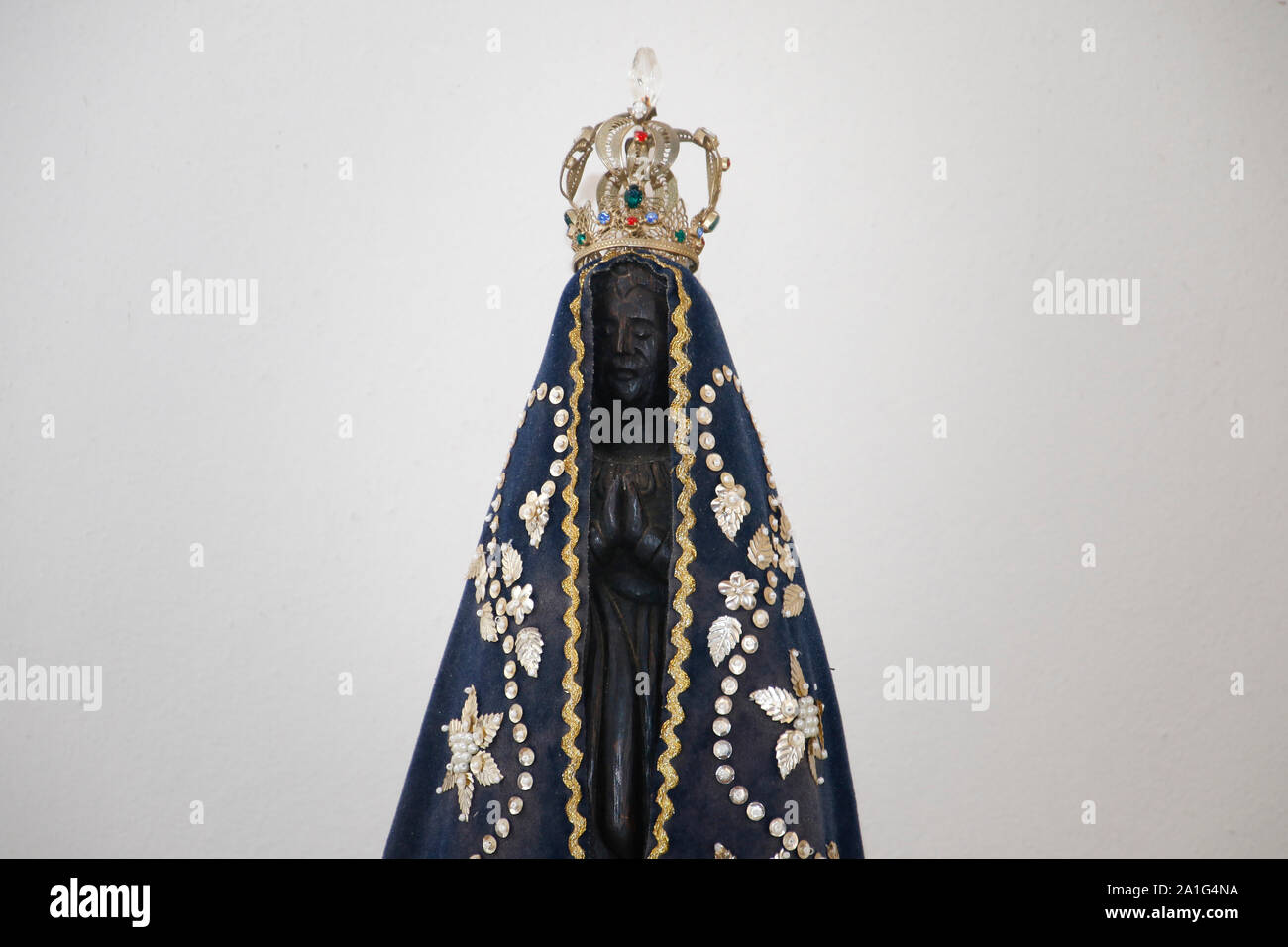 Statue de l'image de Notre Dame d'Aparecida, Mère de Dieu dans la religion catholique, Patronne du Brésil Banque D'Images