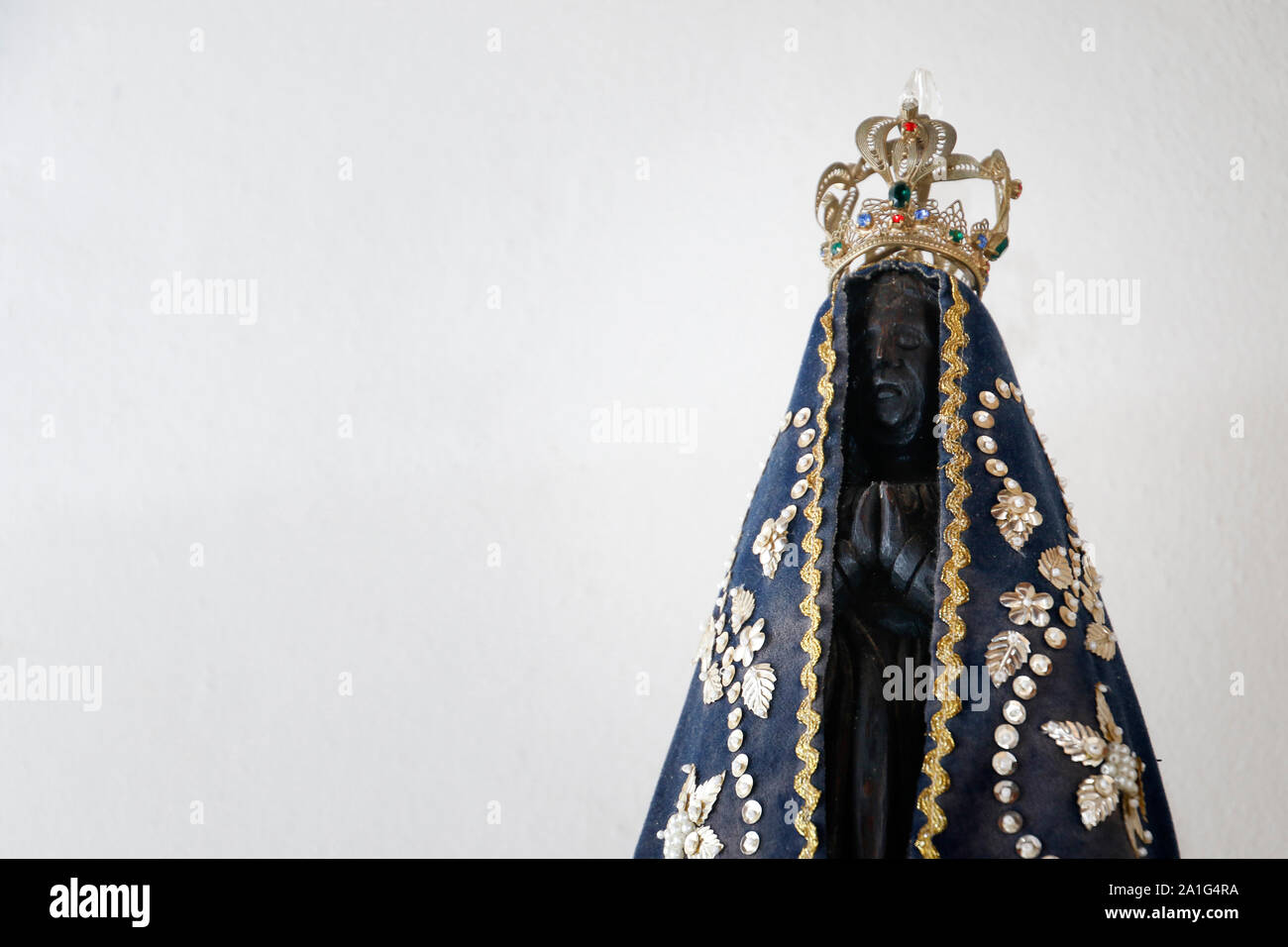 Statue de l'image de Notre Dame d'Aparecida, Mère de Dieu dans la religion catholique, Patronne du Brésil Banque D'Images