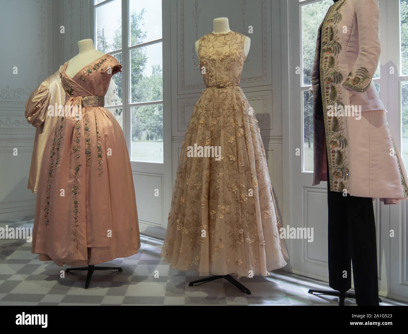 Collection de robes de Christian Dior. Banque D'Images