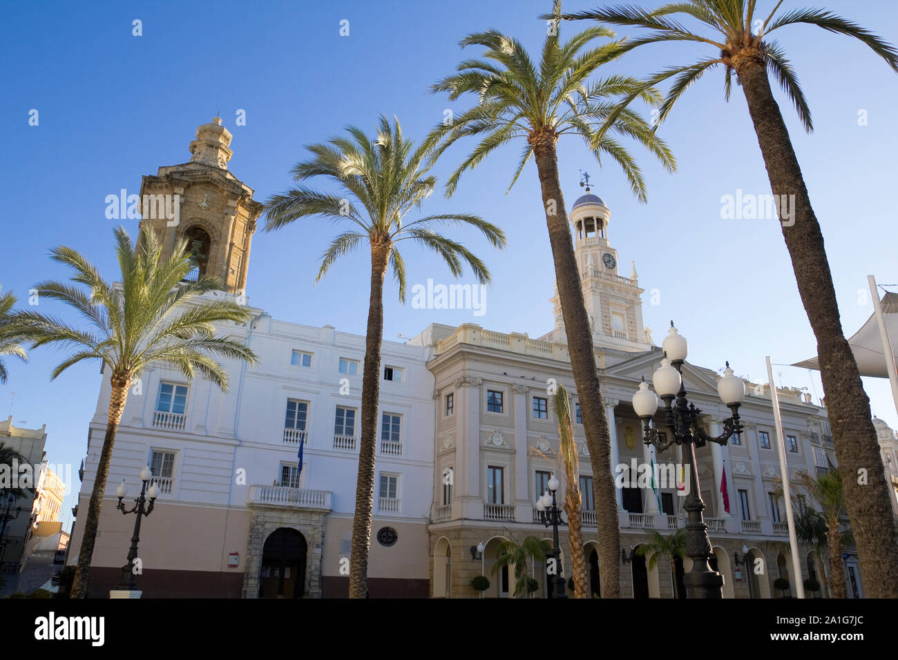 Hôtel de ville de Cadix, Andalousie Espagne Banque D'Images