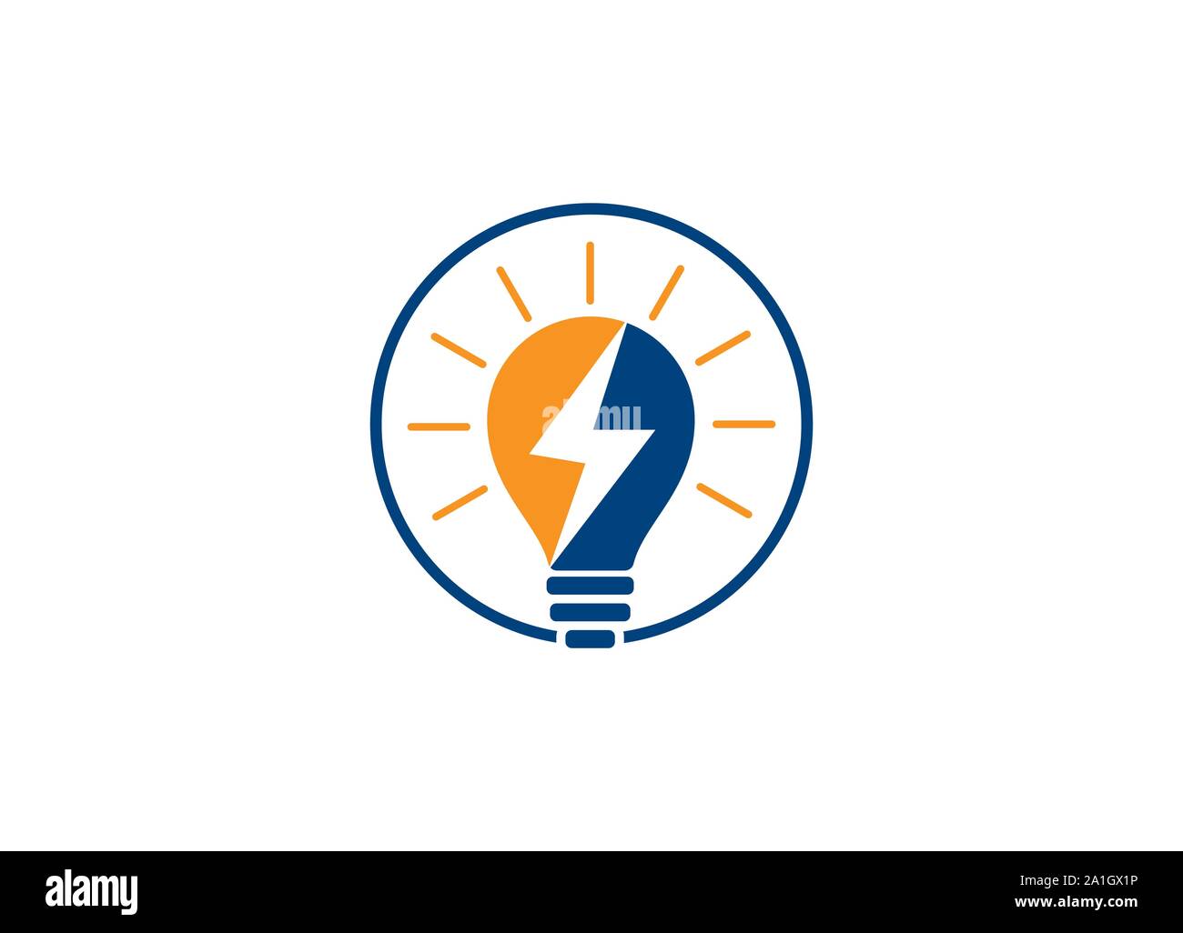 Vecteur électrique logo icône d'éclair et de symboles, de l'énergie et le symbole actuel, l'électricité, Logo logo cercle electric, icône, symbole, modèle de conception, Illustration de Vecteur