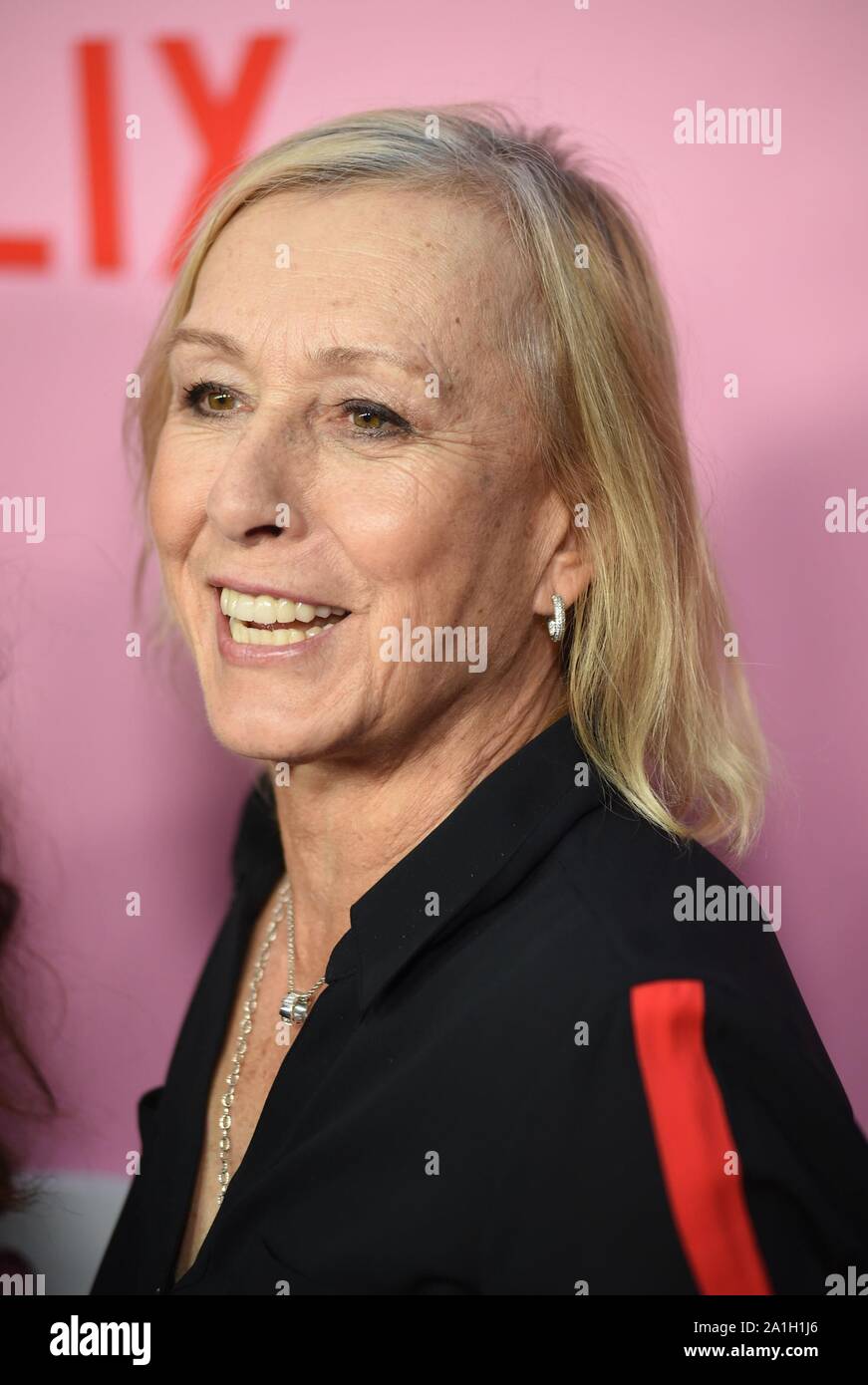 New York, NY, USA. 26 Sep, 2019. Martina Navratilova au niveau des arrivées pour le politicien Premiere sur Netflix, DGA Theatre de New York, New York, NY Le 26 septembre 2019. Credit : Kristin Callahan/Everett Collection/Alamy Live News Banque D'Images