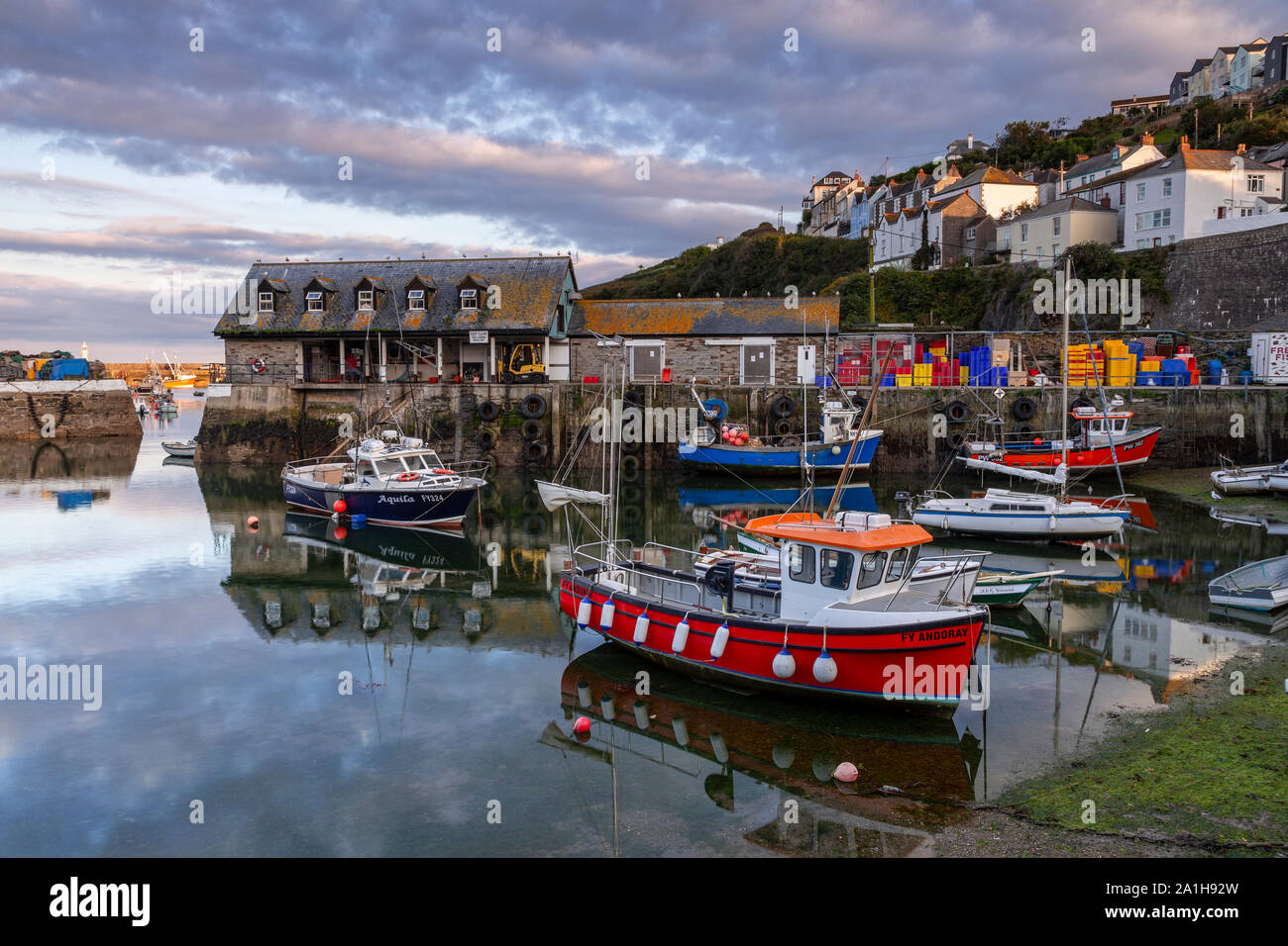 Mevagissey harbour, Cornwall, Angleterre Banque D'Images