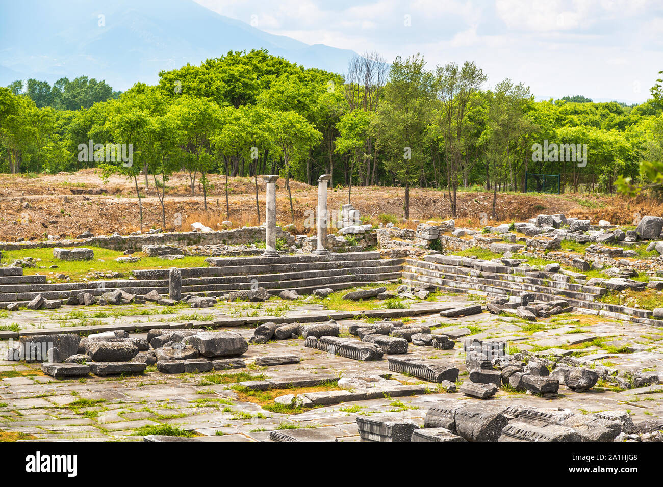 Ancienne ville de ruines, province de Lydia, Philippes, Grèce Banque D'Images