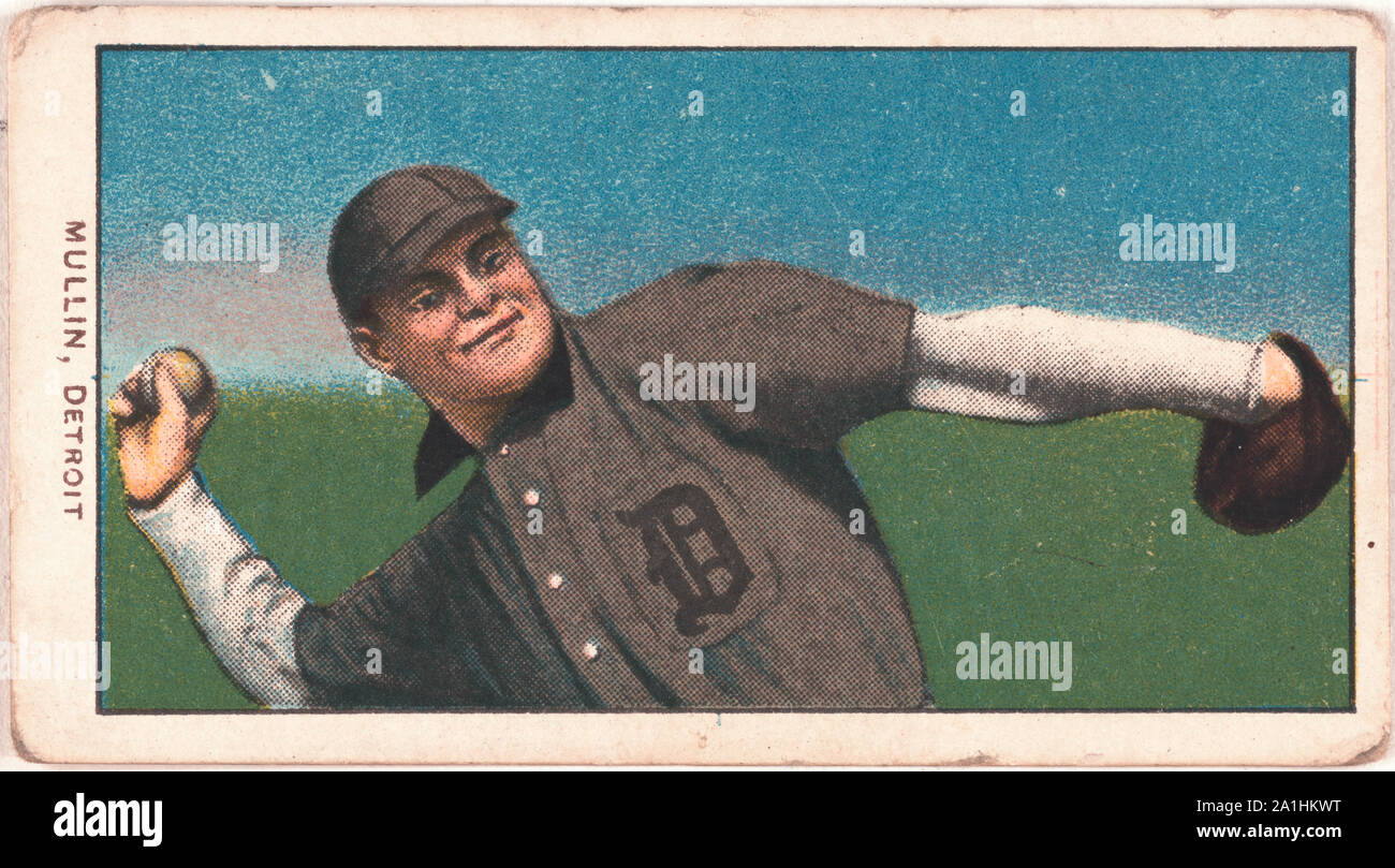 Mullin, Tigers de Detroit, carte de base-ball portrait Banque D'Images