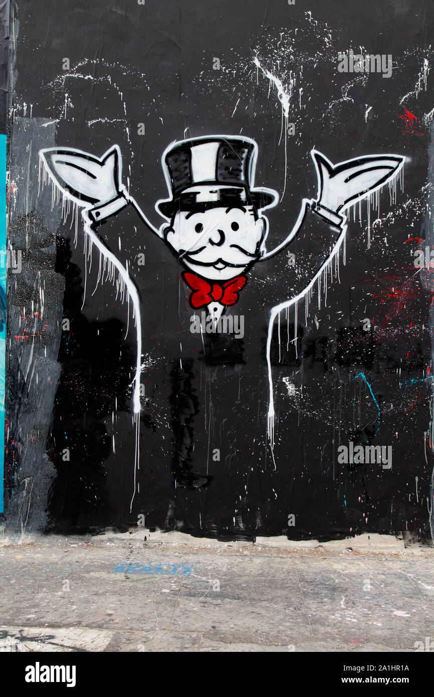 Peinture murale sur Melrose Avenue, une boutiques, restaurants et lieux de divertissements à Los Angeles, Californie Banque D'Images