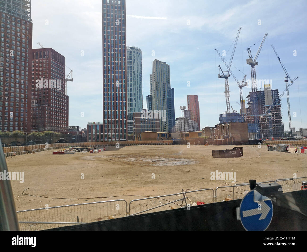 Construction par Vauxhall Station de bus dans le sud de Londres. Juillet 26, 2019 Banque D'Images