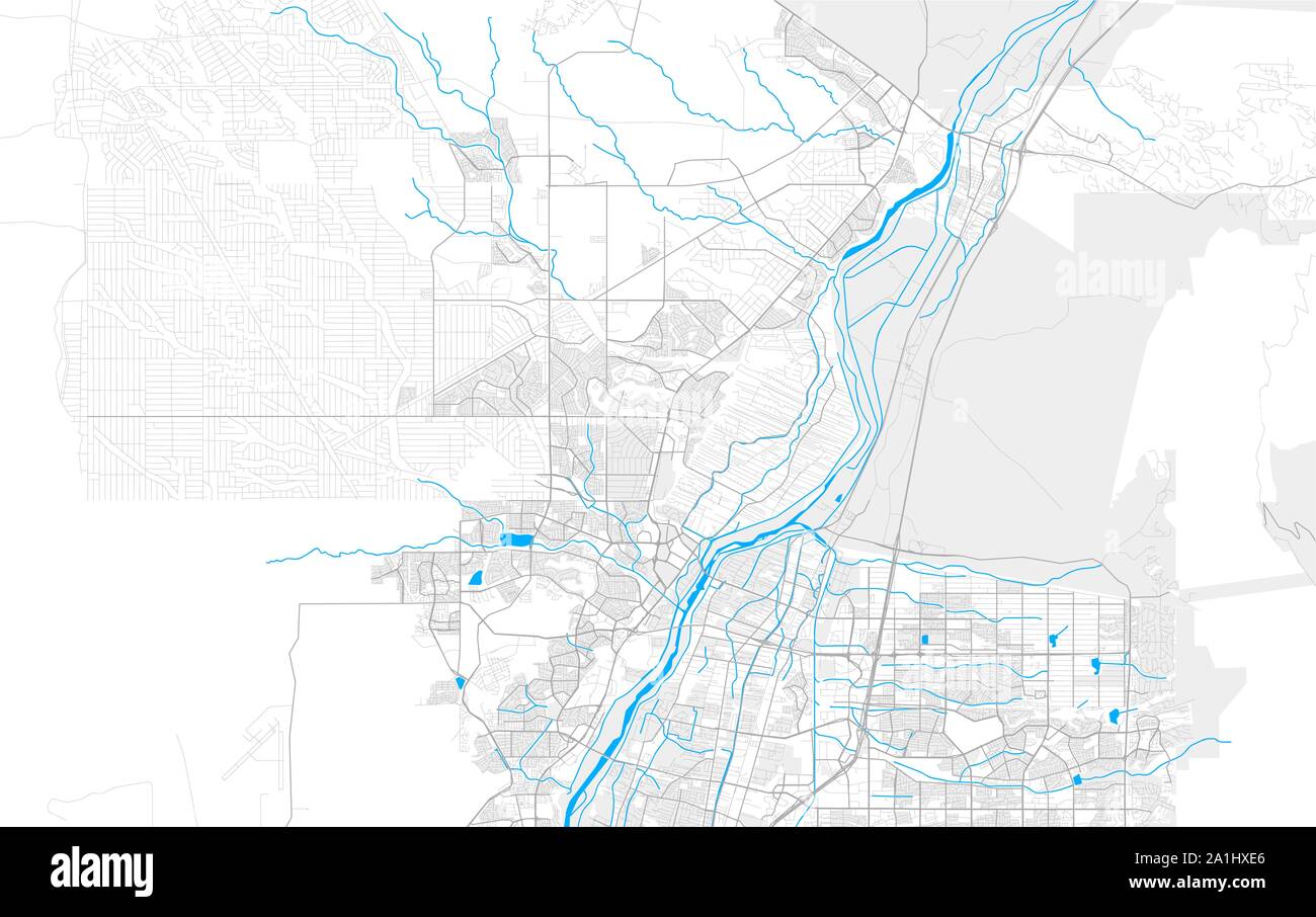 Riche carte de la zone de vecteur détaillée Rio Rancho, New Mexico, USA. Modèle de carte pour la décoration. Illustration de Vecteur