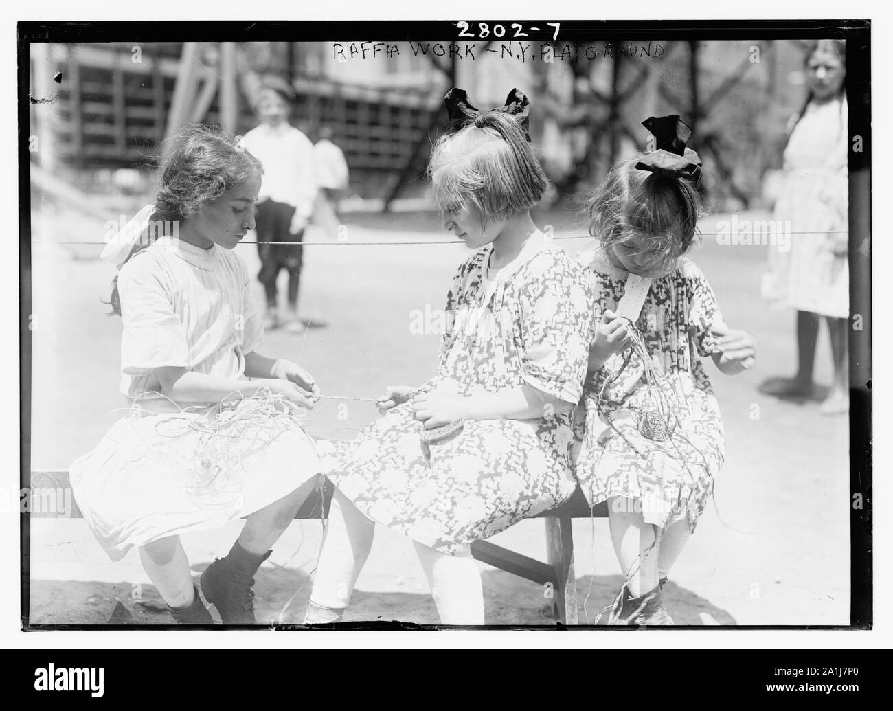 N.Y. [Aire] travail du raphia Banque D'Images