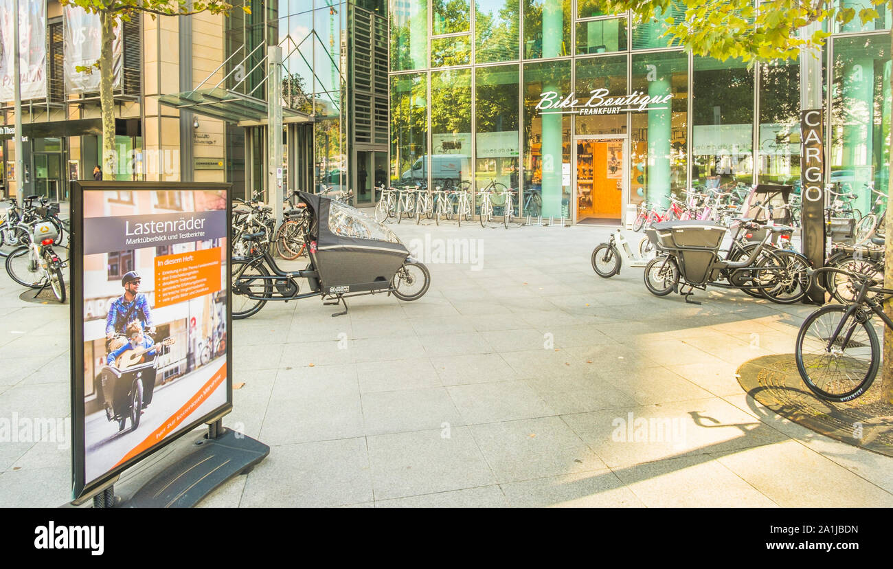 Boutique de vélo frankfurt Banque D'Images
