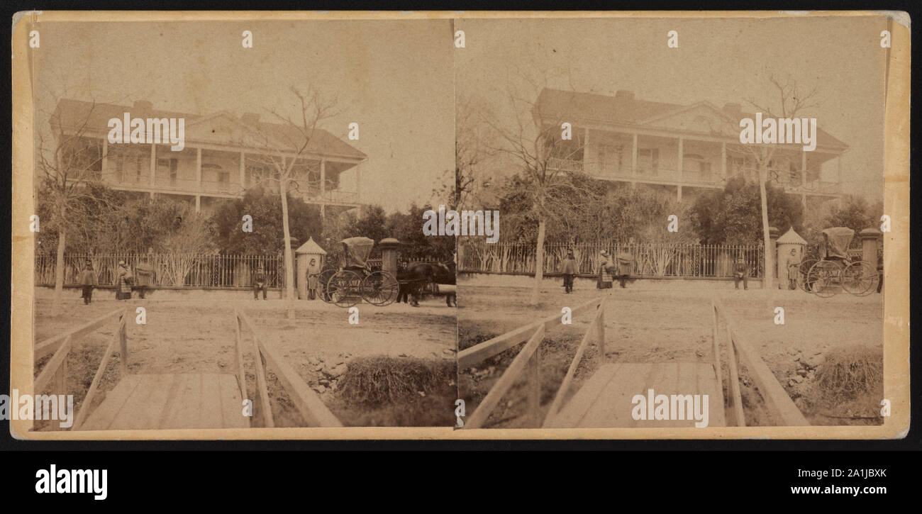 Nat. Hayward (c.-à-d. Heyward) House, 1860. La résidence du général Saxton, Beaufort, L.C. (1864 / photographié par E.W. Sinclair pour Sam. A. Cooley, photographe 10e Corps d'armée Banque D'Images