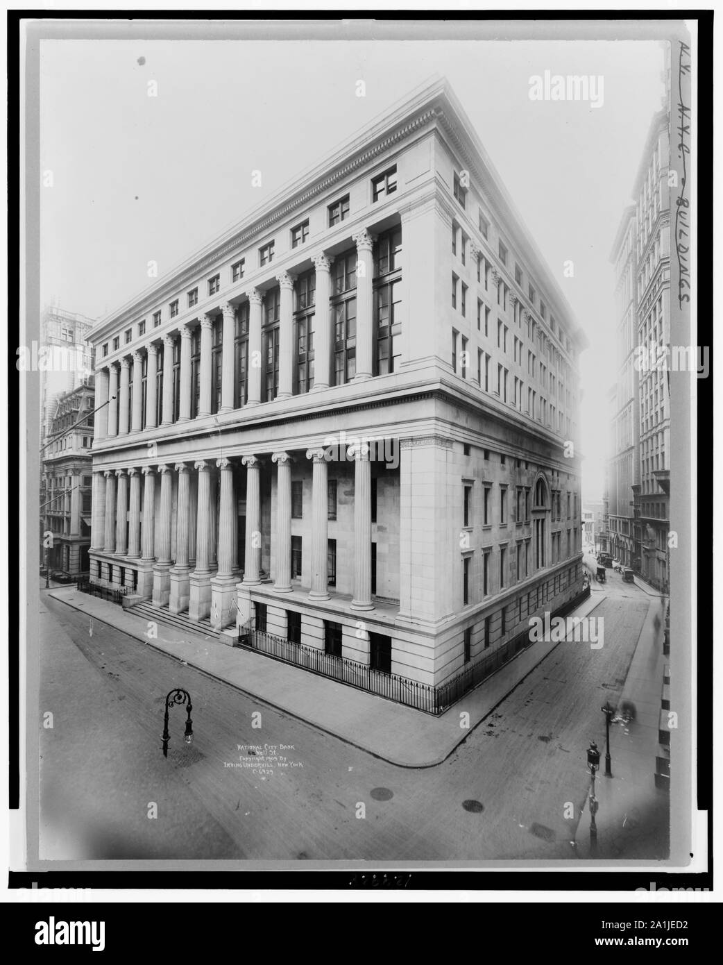 National City Bank, Wall St. Banque D'Images