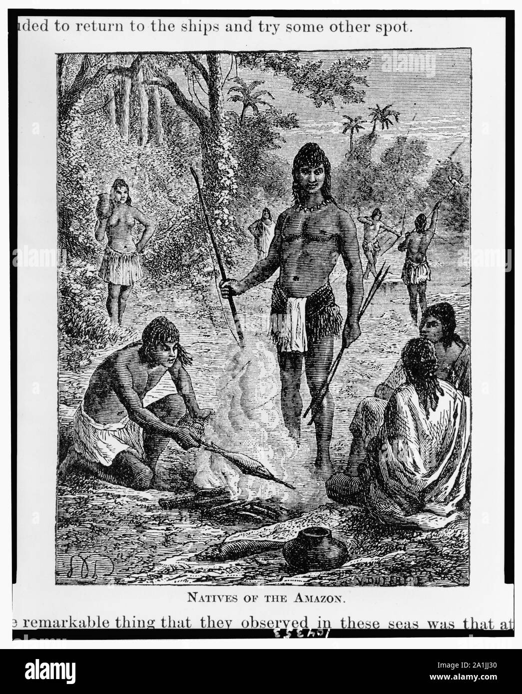 Autochtones de l'Amazonie / C. Dutertre. Banque D'Images