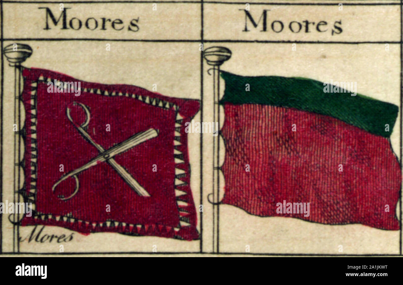 La marine de l'Moores (Maroc) - le tableau des 1783 Bowles Banque D'Images