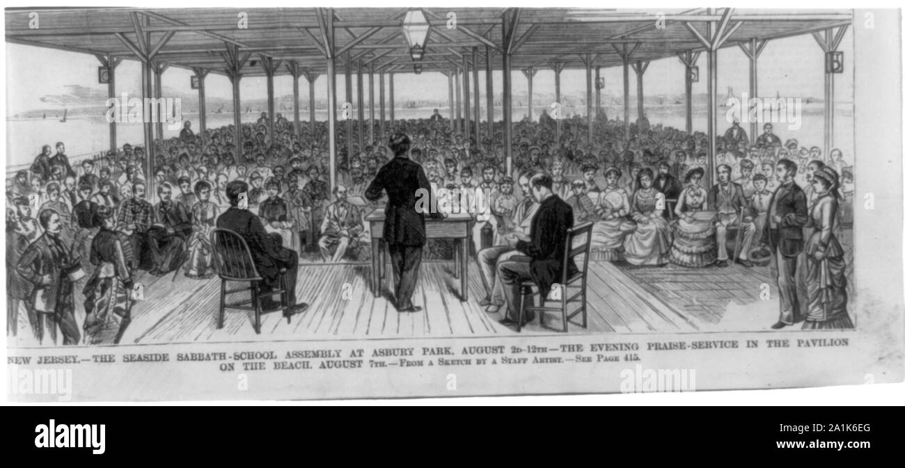 New Jersey - Le bord de l'école du Sabbat en assemblée générale à Asbury Park, août 2d - 12ème Banque D'Images