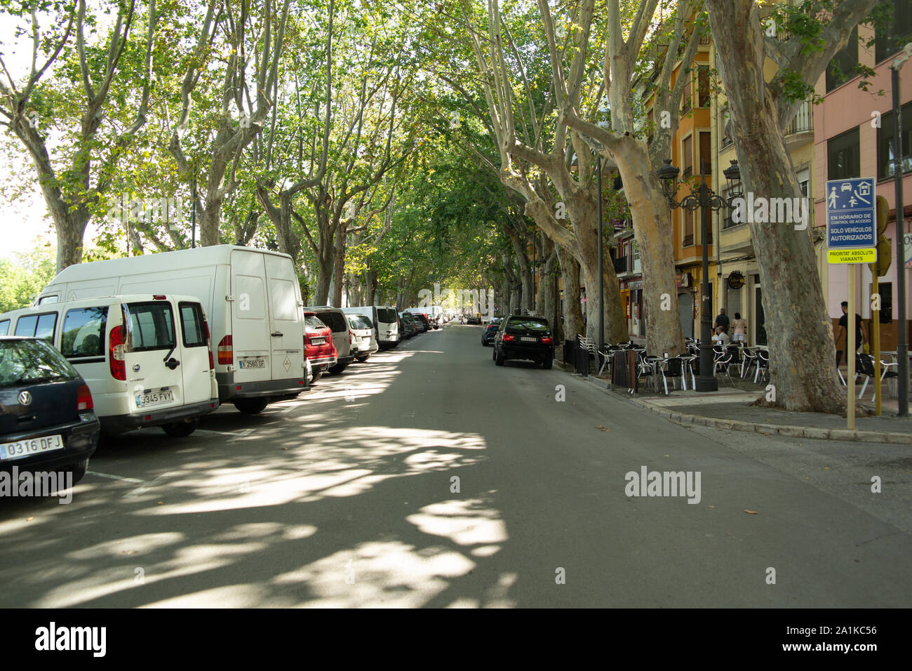 Rues de Xativa Banque D'Images