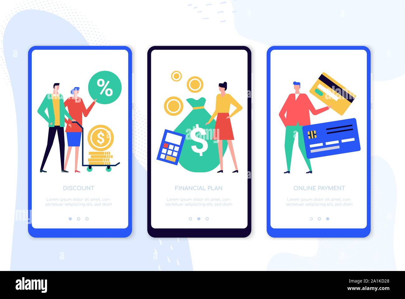 Concept Marketing - ensemble de pages web vector Illustration de Vecteur