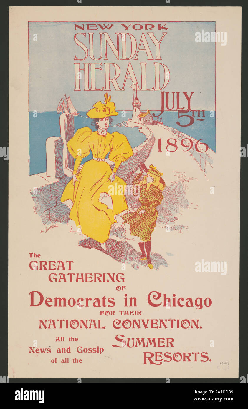 New York Sunday Herald, 5 juillet 1896... Banque D'Images