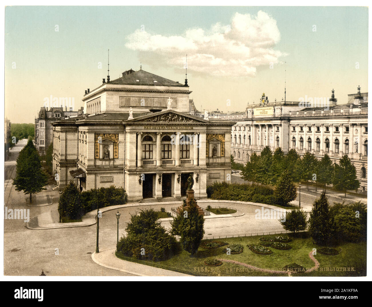 Nouvelle salle de concert et bibliothèque, Leipsig (c.-à-d., Leipzig, Saxe, Allemagne) ; Banque D'Images
